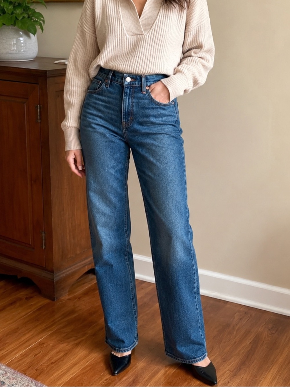 Madewell Mid-Rise ’90s Straight Denim Jean with Magic Pockets Size 29 | NWT